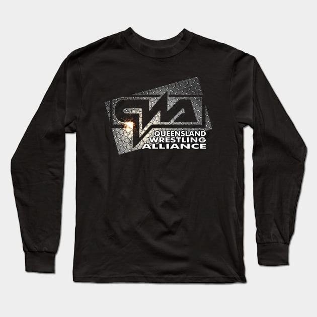 QWA metal logo - Queensland Wrestling Alliance Long Sleeve T-Shirt by ChewfactorCreative